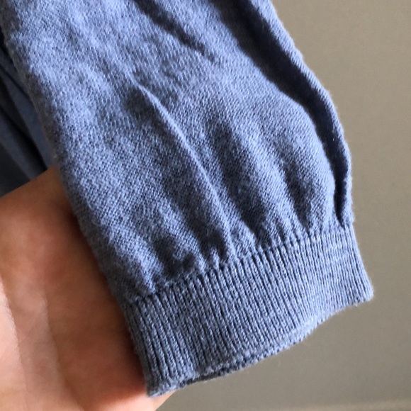 100% Cotton Long Dusty Blue Cardigan - Picture 11 of 11